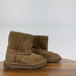 Little Kids Ugg Classic Tall II Chestnut Brown Sheepskin Suede Boots‎ Size 8 C